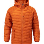 Plumifero de hombre con capucha color naranja Pinewood