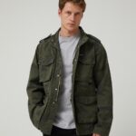 Chaqueta sahariana de hombre lisa con bandera Altonadock Verde militar XXL/2XL