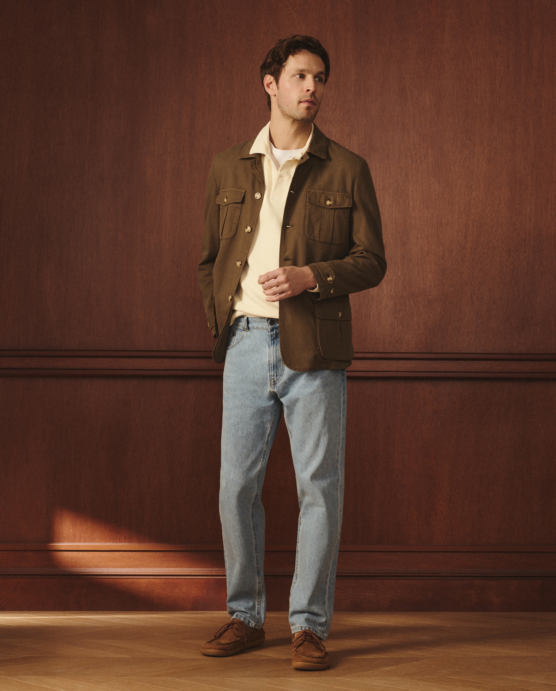sahariana-hombre-214fmc-1.jpg Chaqueta sahariana de hombre Lloyd's Kaki 48 - Imagen 1